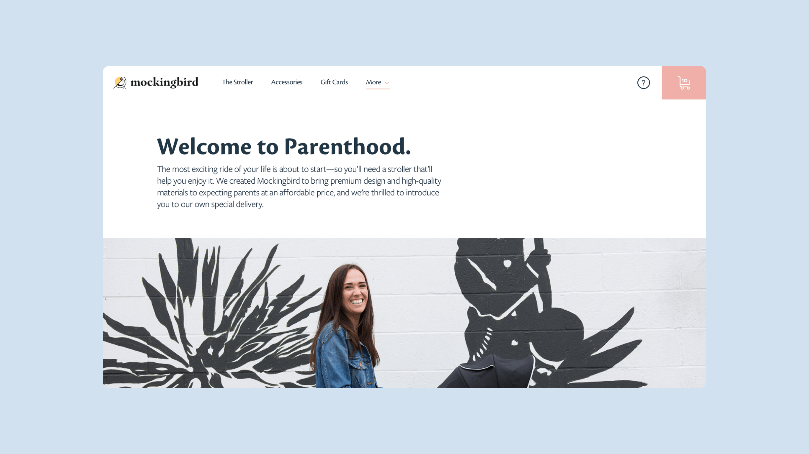 Welcome to parenthood section on desktop